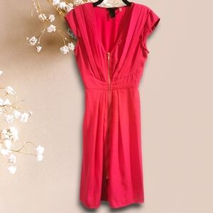 H&M Barbie Pink front zip summer dress sz2